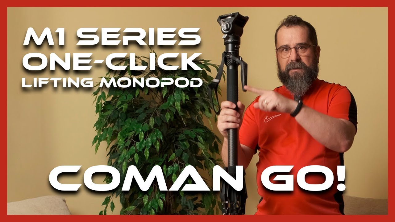 📸 COMAN Go! M1 Series One-click Lifting Monopod | Con elevación rápida y cabeza fluida – Review