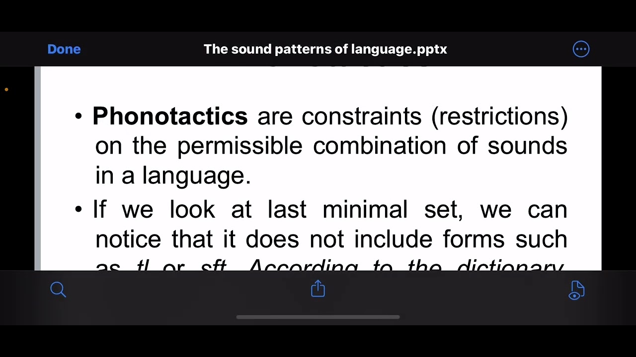 The sound patterns of language