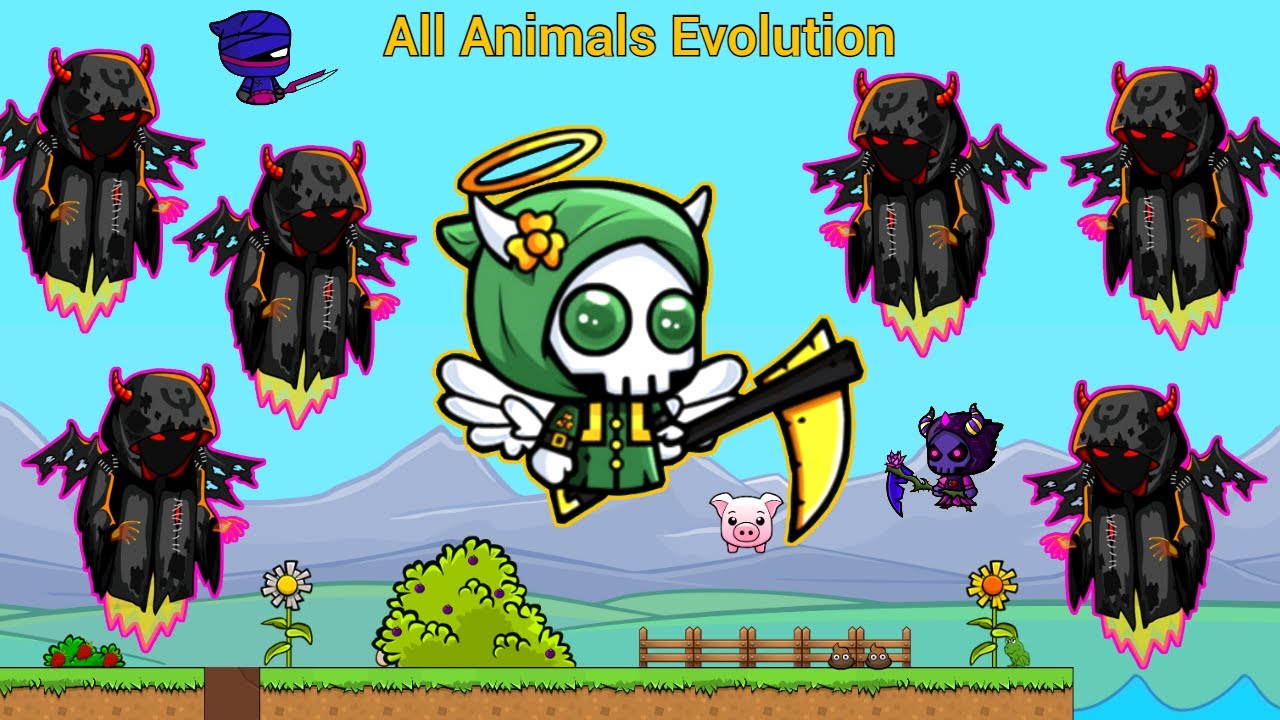 All Animals Evolution And Patrick's Reaper Kills Bosses Enemies (EvoWorld.io)