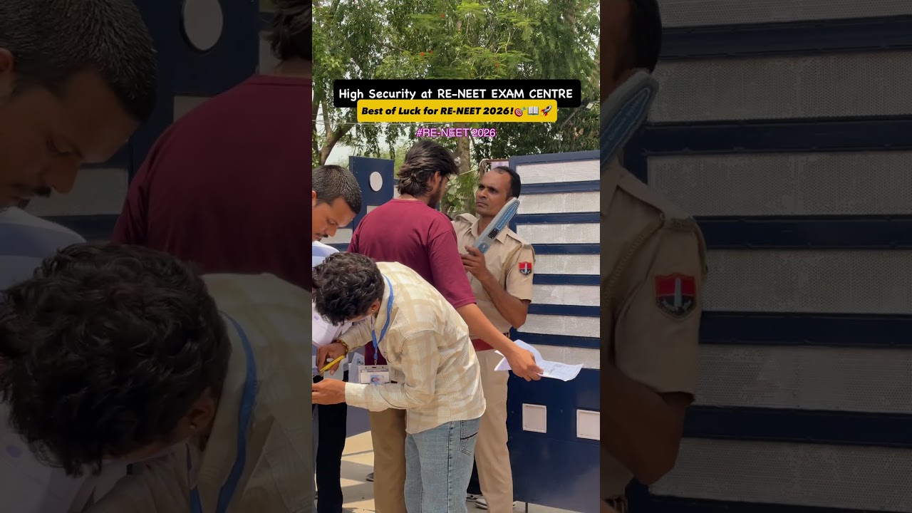 High Security at NEET exam center 💯🔥 RE-NEET 2026!🎯📖🚀 #neetexam #reneet #reneet2026 #neet2026