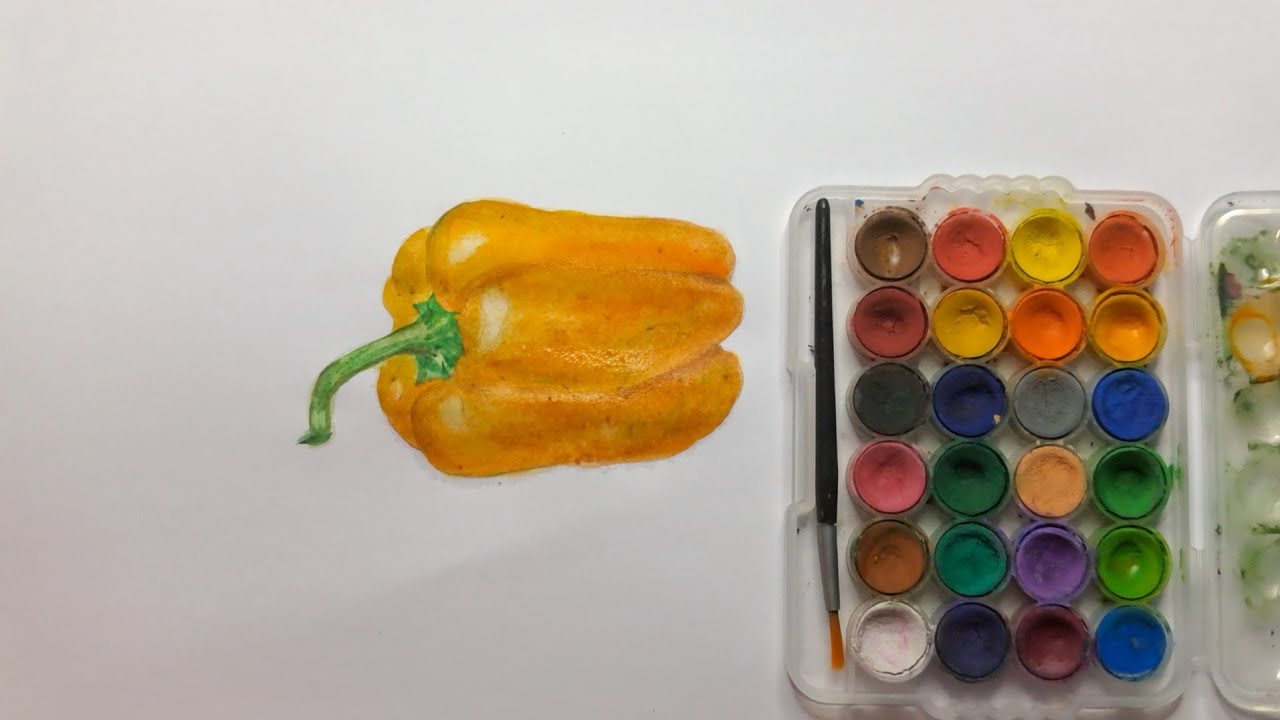 Capsicum Watercolor Painting