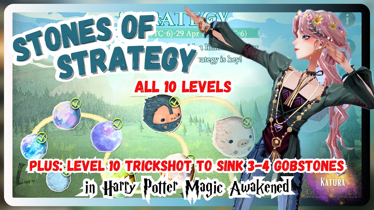 Stones of Strategy ALL 10 LEVELS - Plus: Level 10 Trickshot to Sink 3-4 Gobstones - Magic Awakened
