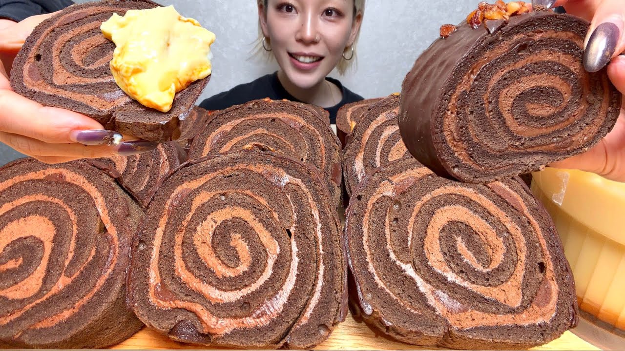 【濃厚ショコラロール🍫🍰】ASMR 日本語字幕