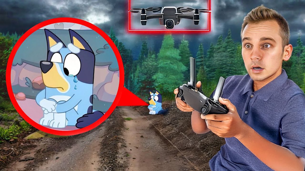 My Drone Catches CURSED BLUEY HEELER Pranking! Us! Bluey.exe in Real Life