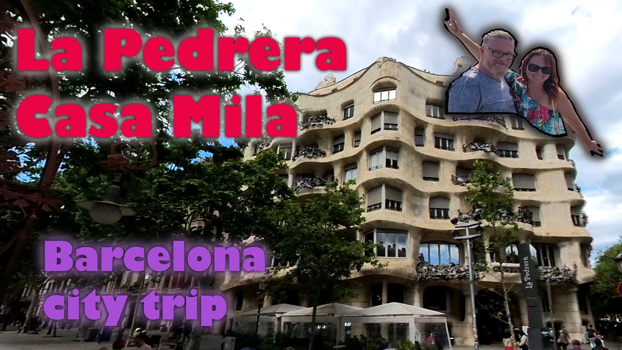 Кадры Casa Mila La Pedrera во время отпуска в Барселоне 2024 года в 4K