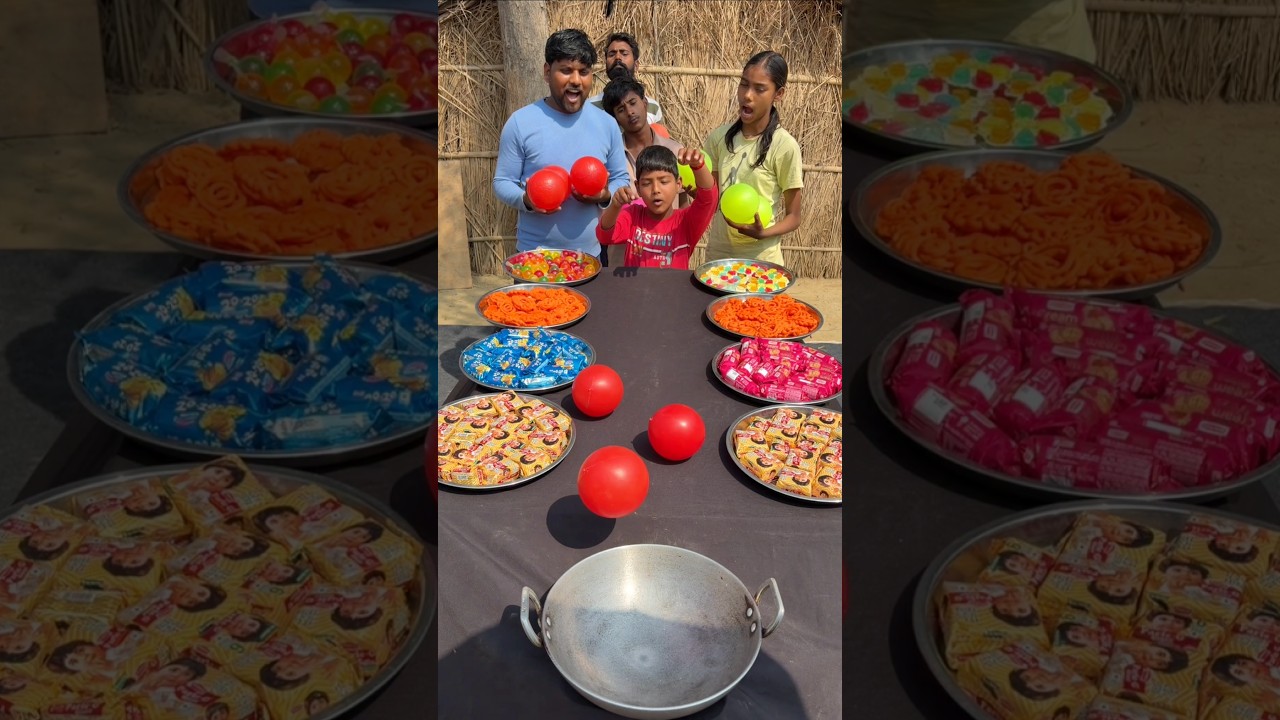 Ultimate Family Game,  Ball roll game challenge Roll the Ball in the kadahi challenge game