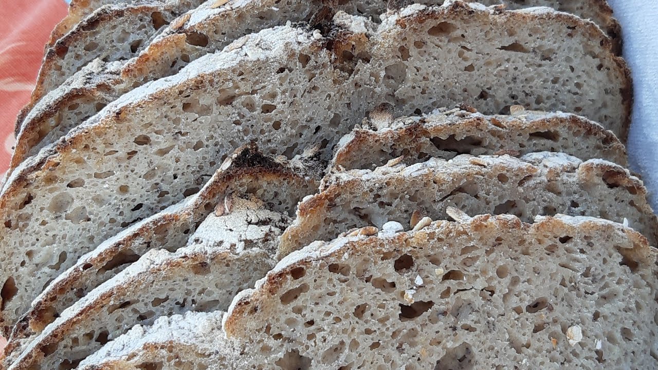 pain au levain et flocons d'avoine