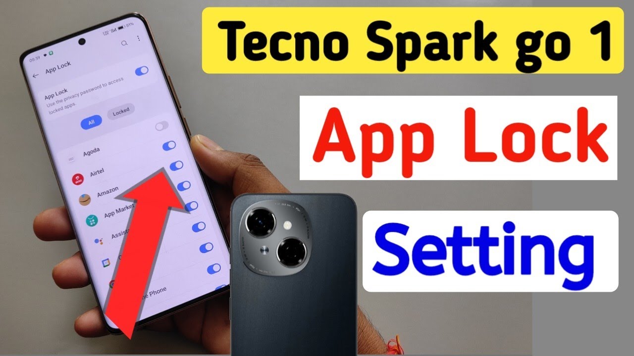 How to lock apps in Tecno spark go 1 / Tecno spark go 1 me app lock kaise kare/app lock setting
