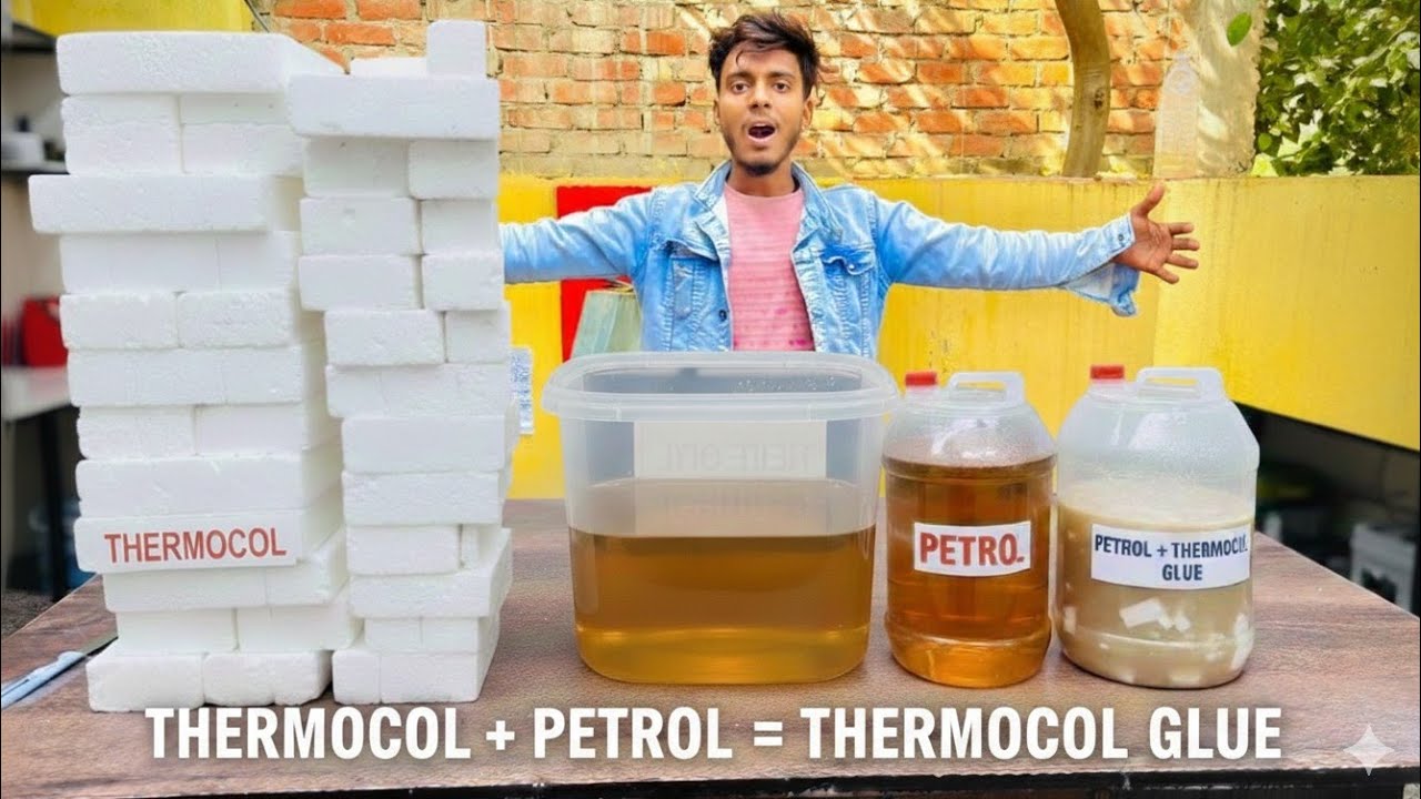 Petrol + Thermocol = ₹50000  ka  Super Strong Glue 😱 | Homemade Plastic Glue | MR.0010”