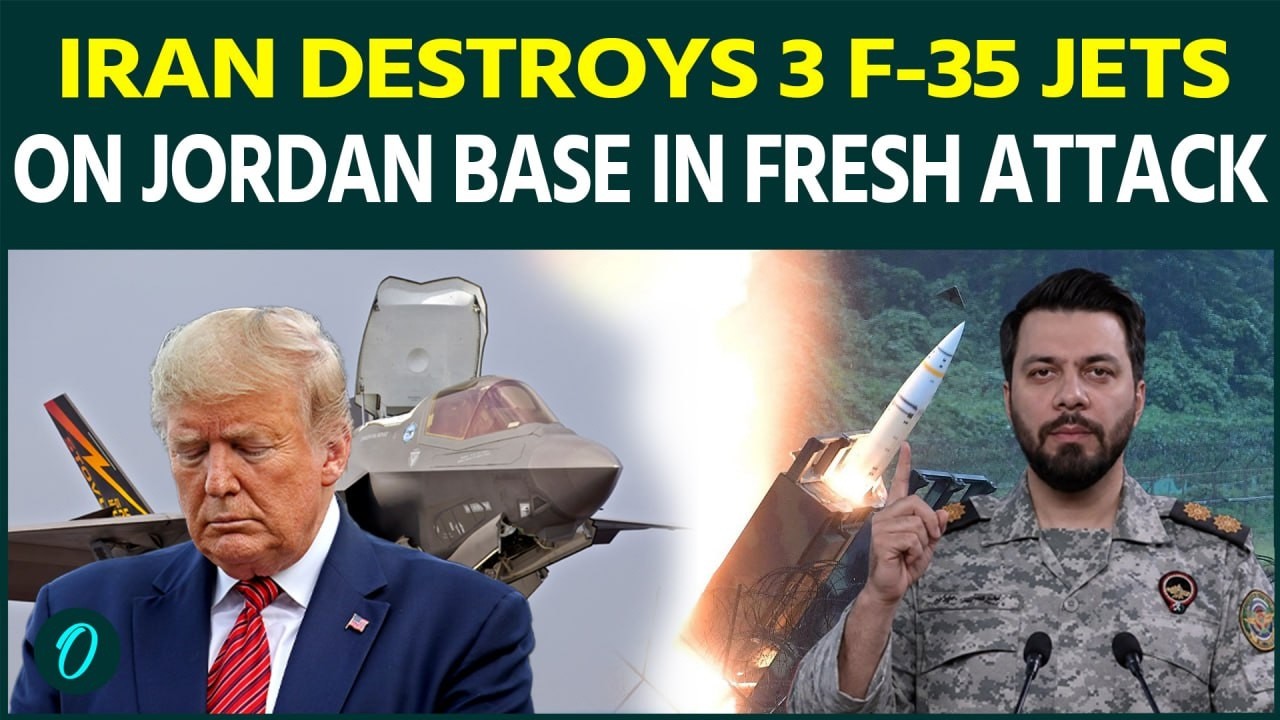 Иран УНИЧТОЖИЛ 3 истребителя F-35 США в Иордании: КСИР заявляет об ударе баллистическими ракетами...