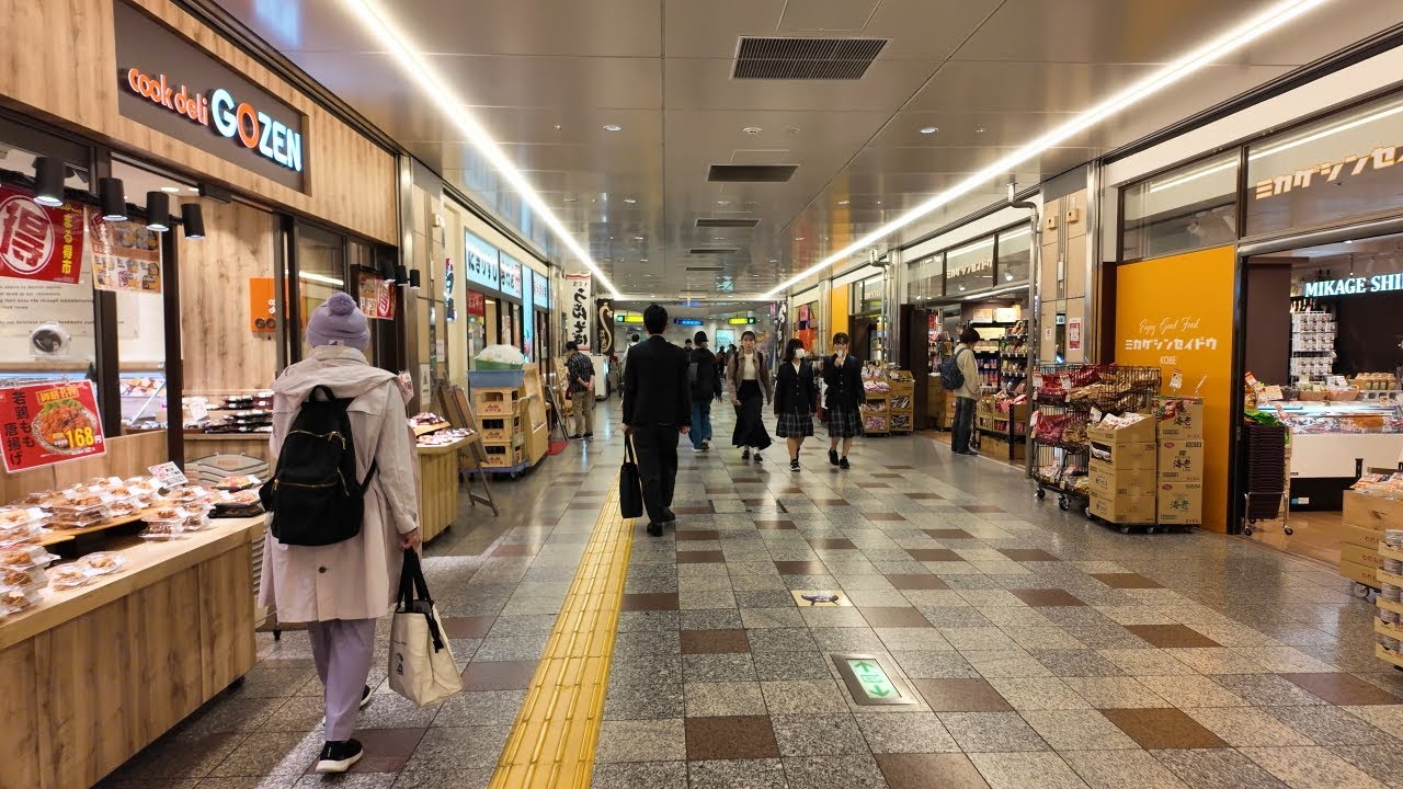 JR神戸駅からメトロこうべを通って新開地駅まで歩き撮り(2023年11月)
