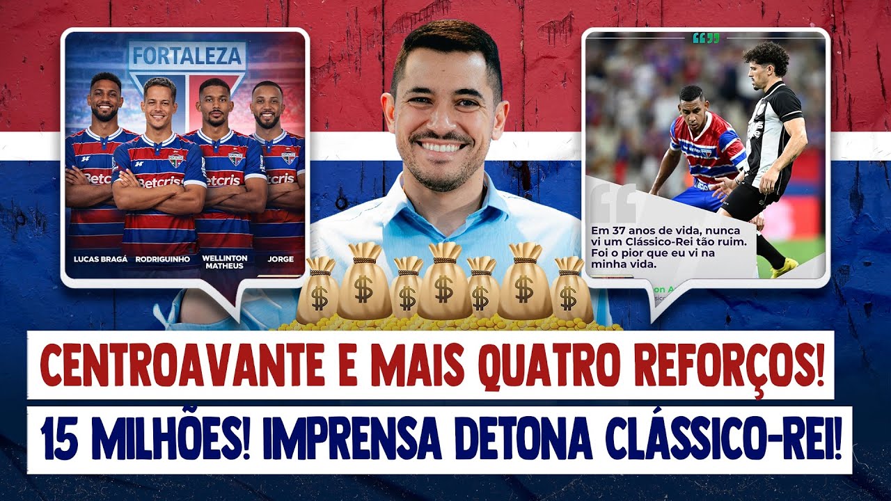 🚨 15 MILHÕES! CENTROAVANTE CHEGANDO E MAIS QUATRO REFORÇOS! MÍDIA DETONA CLÁSSICO REI! LEÃO ROUBADO!