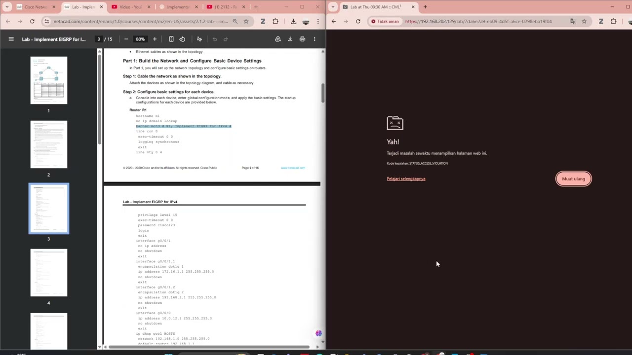 2.1.2 Lab - Implement EIGRP for IPv4