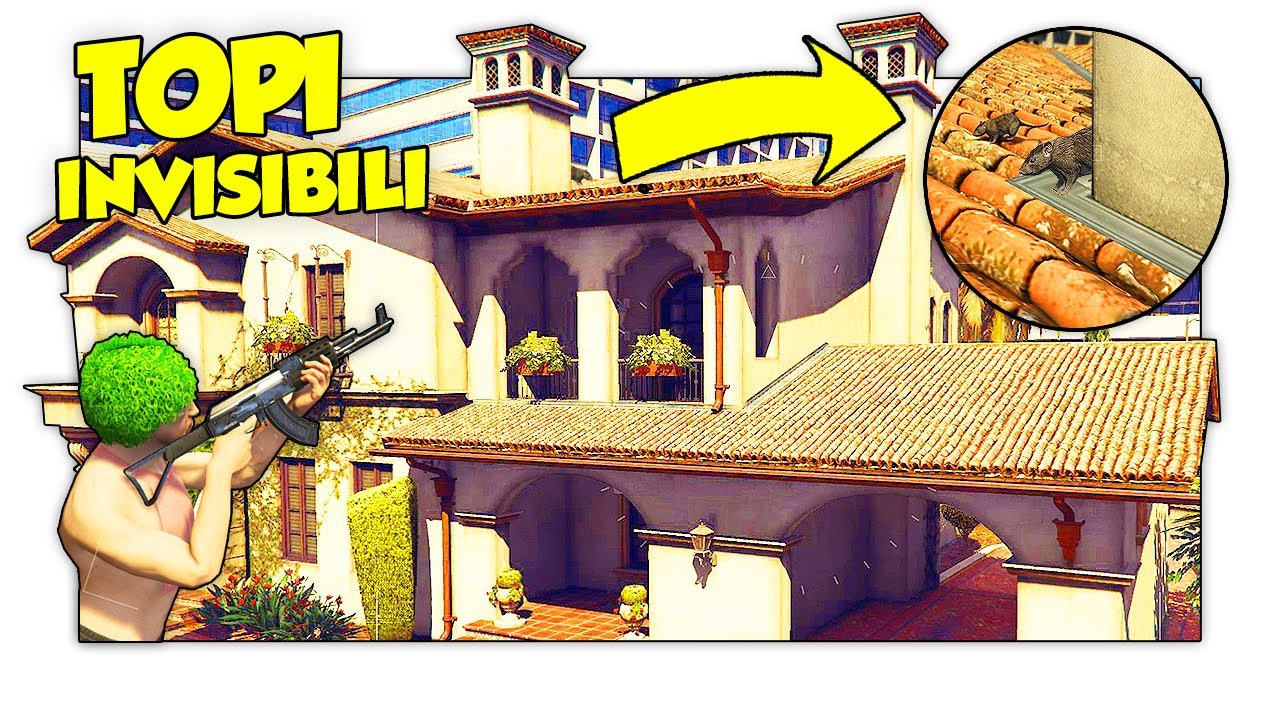 GTA 5 ITA - NASCONDINO NELLA VILLA TRASFORMATI IN TOPI! w/ Two Players One Console