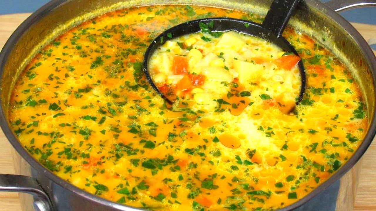 Беру БАНКУ КУКУРУЗЫ и готовлю вкуснейший суп! Вкусный рецепт из простых продуктов за 30 минут!
