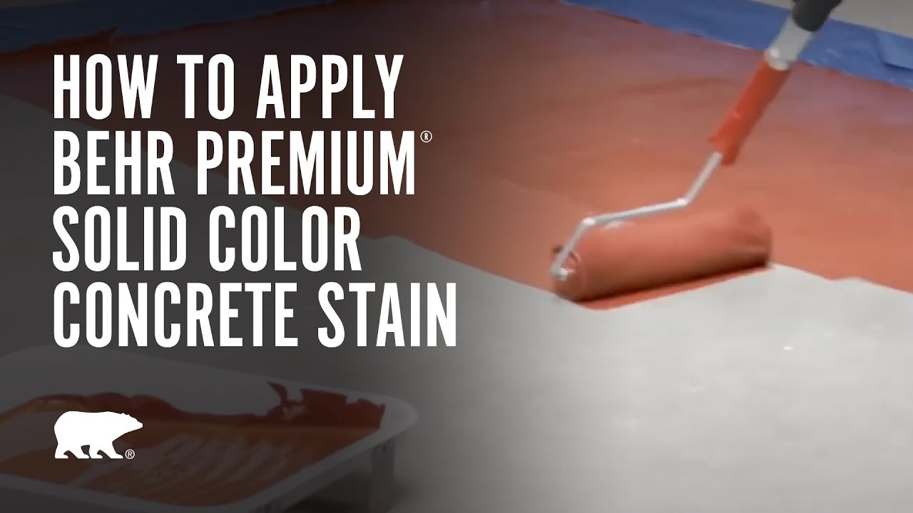 How to Apply BEHR PREMIUM&reg; Solid Color Concrete Stain