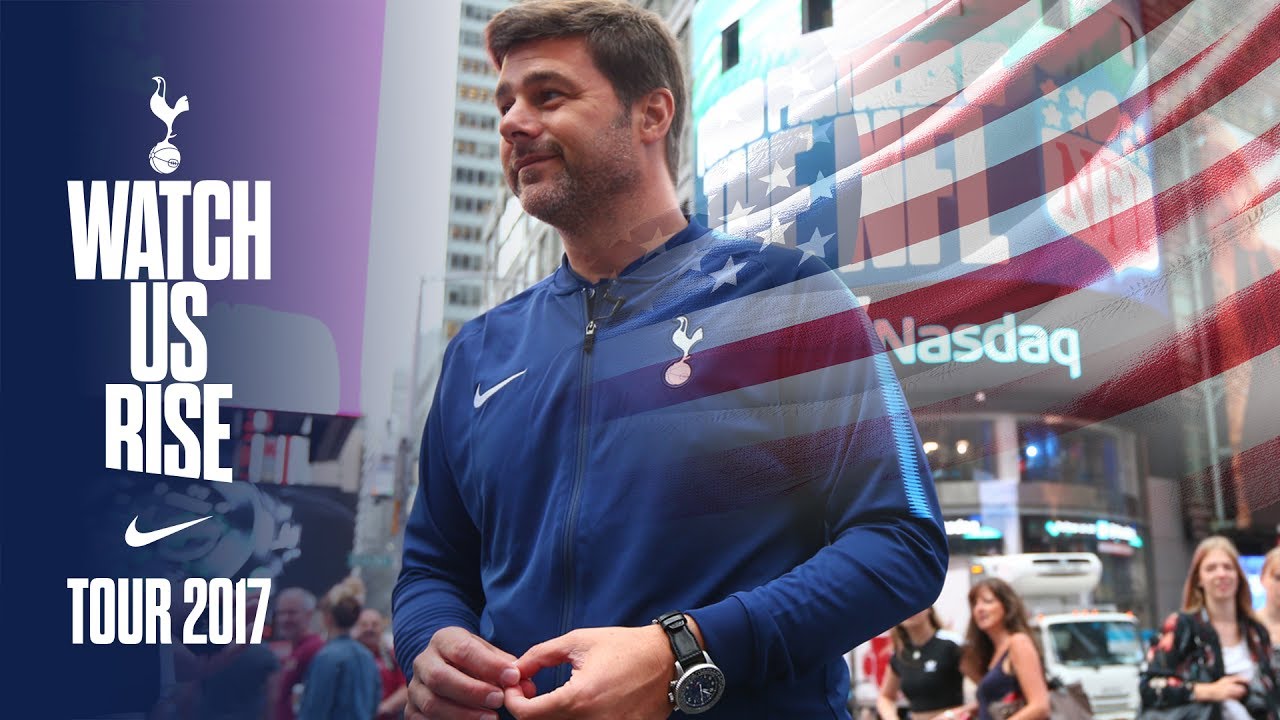 MAURICIO POCHETTINO VISITS TIMES SQUARE