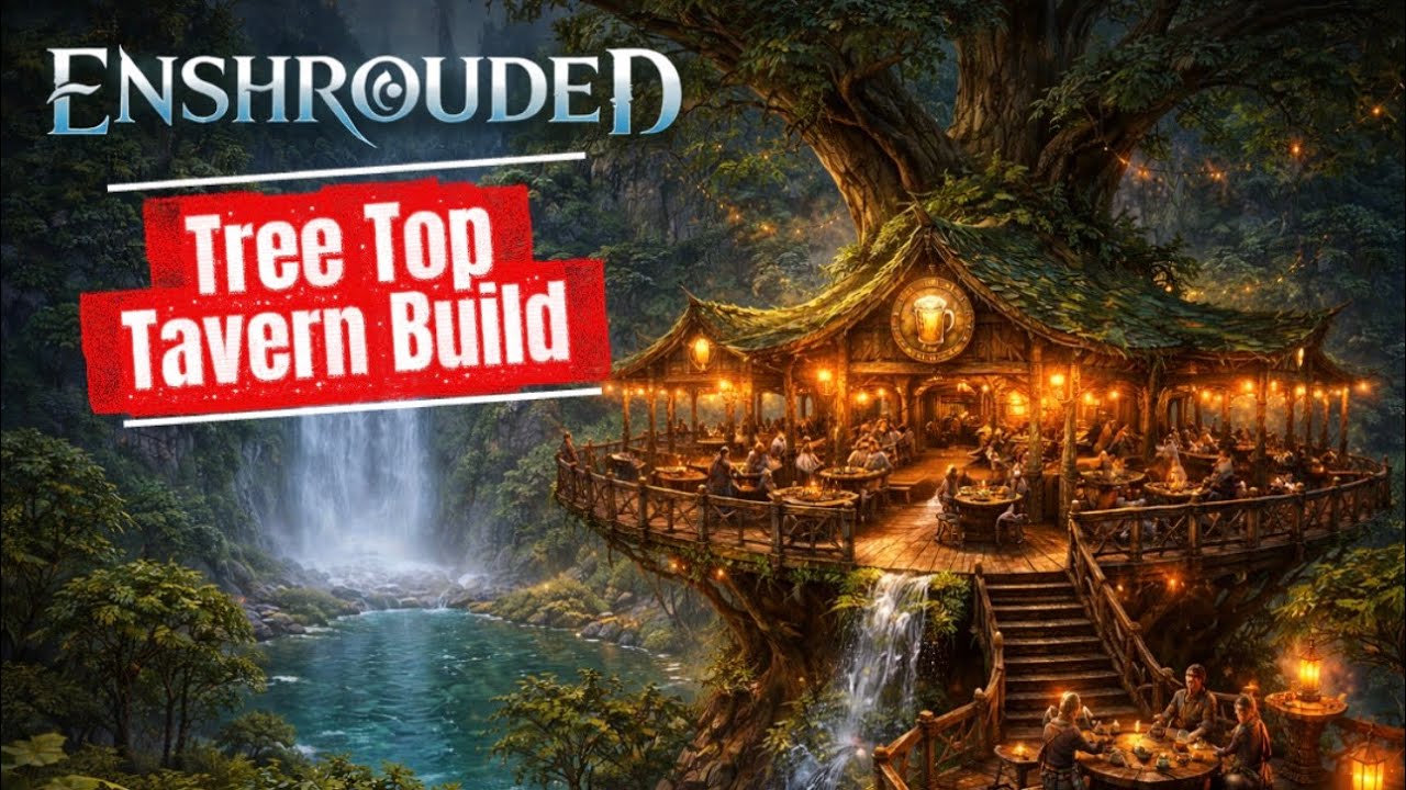 Enshrouded Tree Top Tavern Full Build