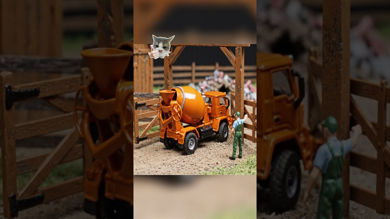 Repairing a Miniature Farm Barn and Sheep Fence After an Accident🐑