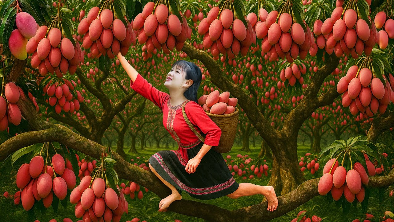 Amazing | Selective Harvesting Tons of Rose Mangoes on High To Sell | Farm Care | Luyến Harvest Life