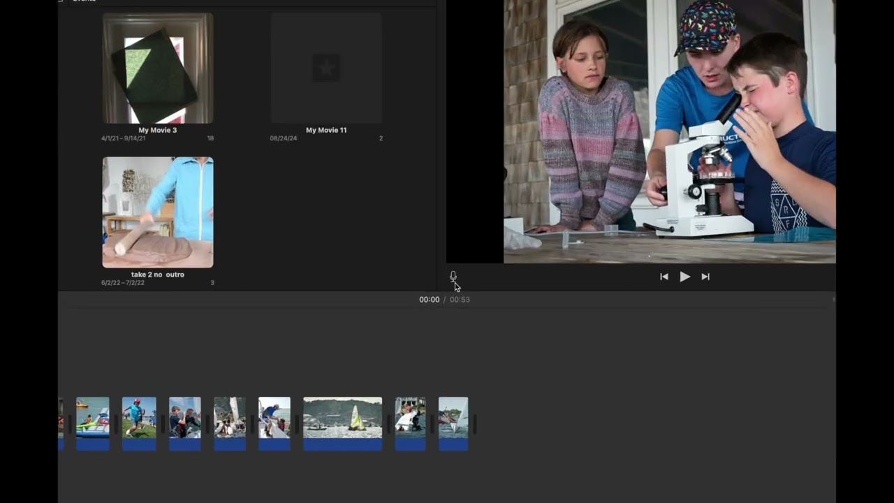 Use iMovie:  Add Still Images and Narrate with a Voiceover