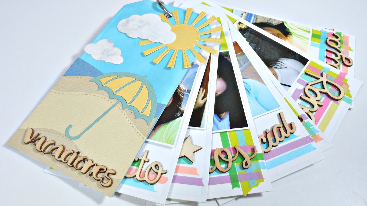 Mini Album Verano con Tags MUY FÁCIL | Scrapbooking