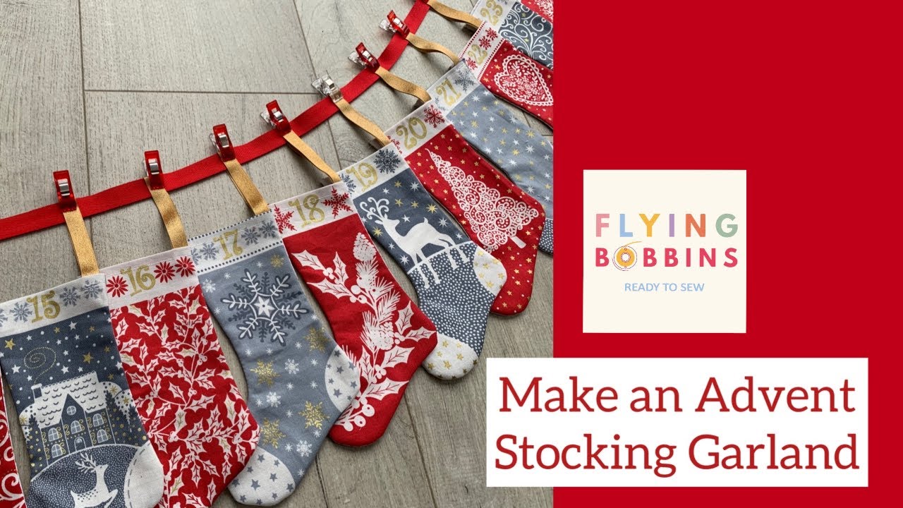 How to Sew a Stocking Advent Garland