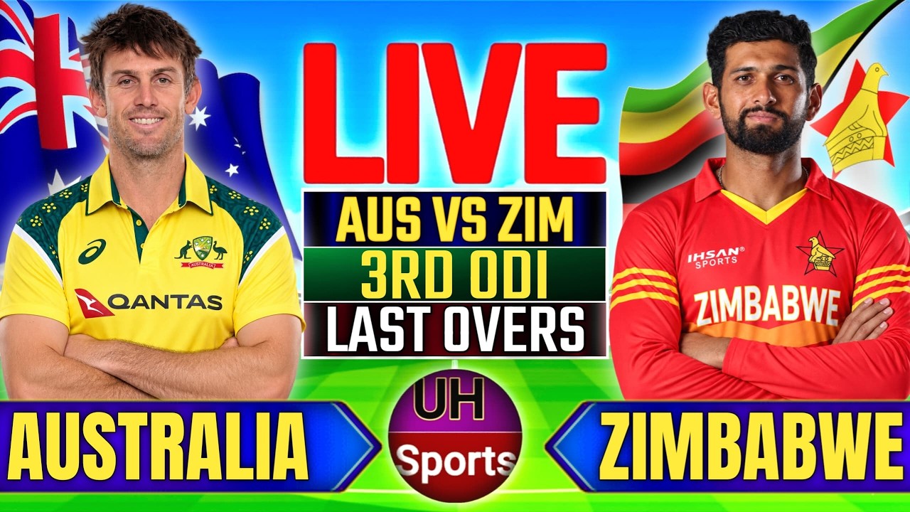 AUS Vs ZIM, 3rd ODI Live Match Commentary | Live Cricket Match Today | Australia Vs Zimbabwe, AUS IN
