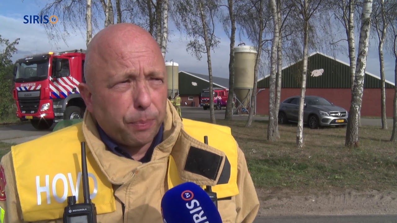Grote brand bij varkensstal in Heusden