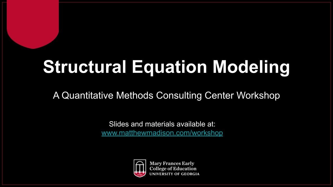 Introduction to Structural Equation Models (SEM)
