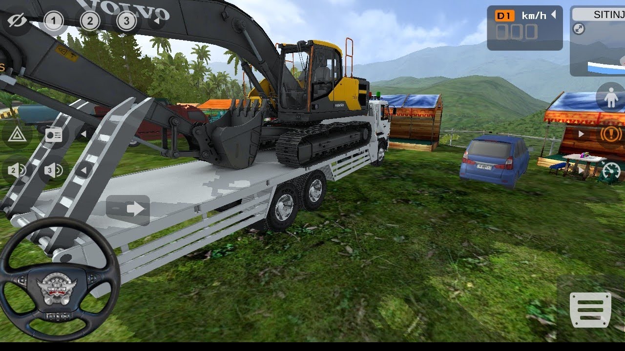 Truck Excavator super keren, lewatin tanjakan curam jurang tinggi! BUSSID