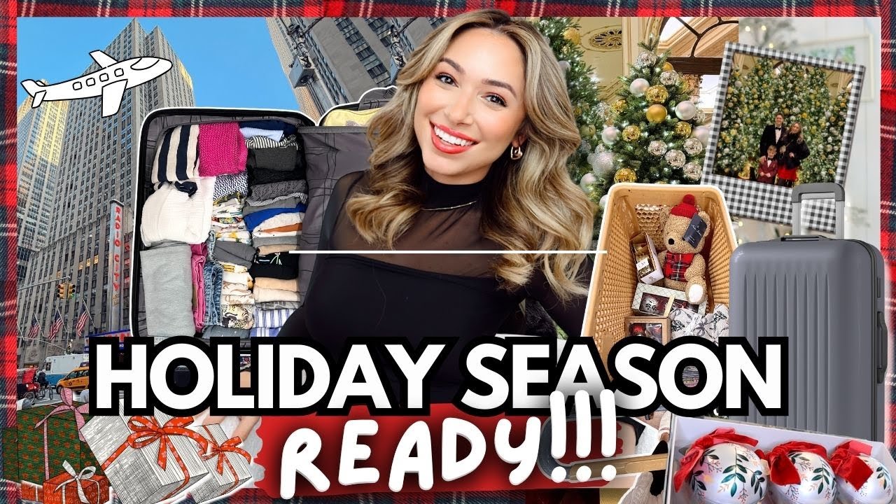 ✈️ CHRISTMAS 2025! TRAVEL PACK WITH ME! Holiday Must-Haves + Decor Shopping & Winter Outfits! 🎄