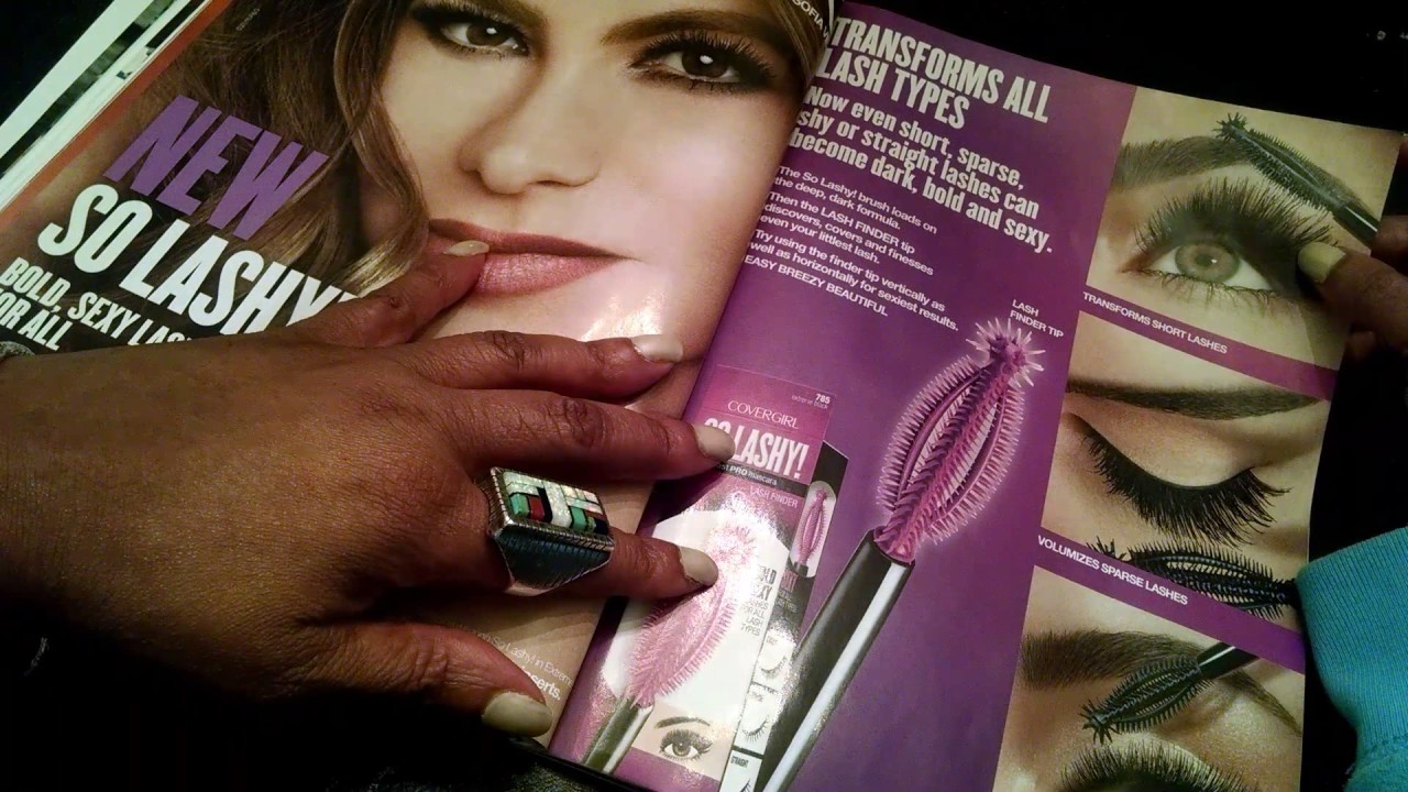 ASMR Triggers Magazine Flip (close mic whispering, hard candy sucking,page turning and mouth sounds)