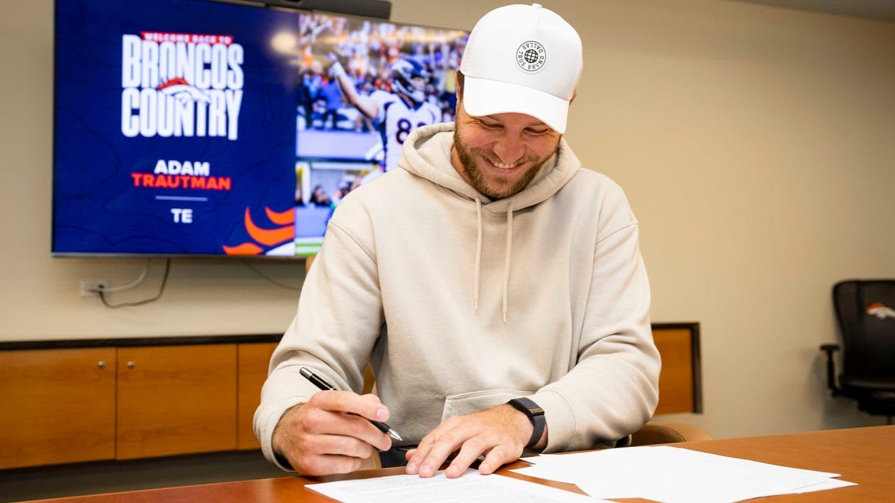 'Coming back feels right': TE Adam Trautman reacts to re-signing with Broncos