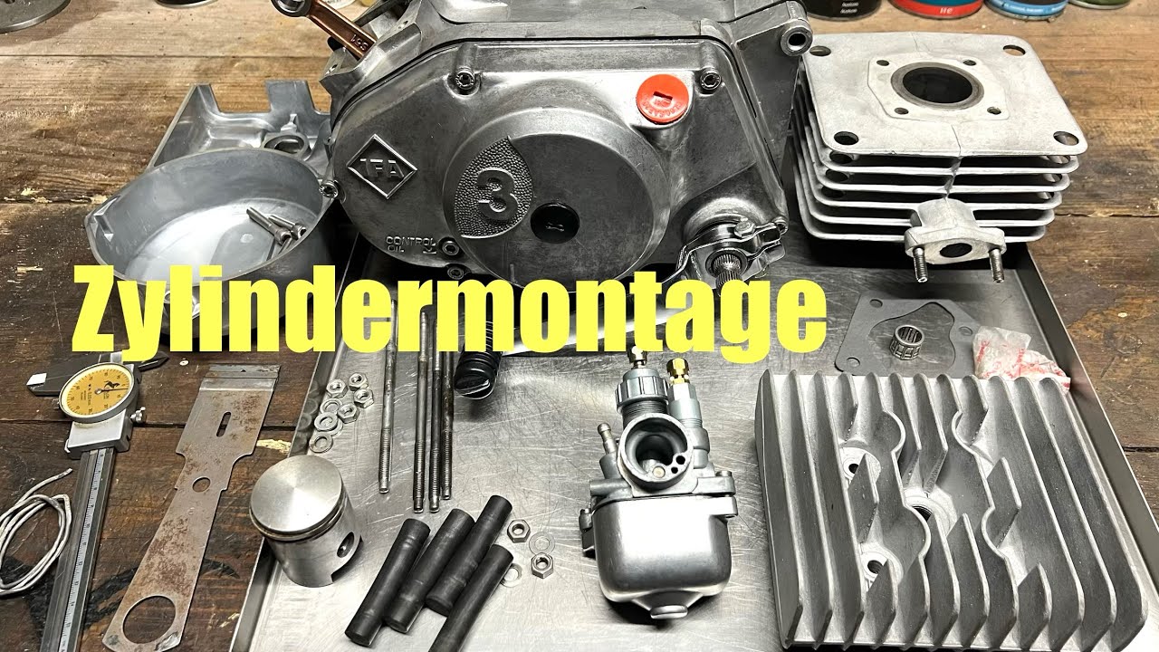 Simson s51 Motor M500 Zylinder und Vergaser anbauen, montieren, Quetschkante messen mit erstaunen🙈