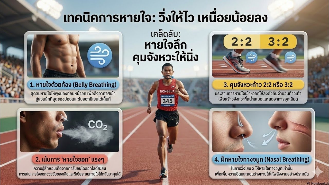 Mastering the Rhythms of Effortless Running Breathing เทคนิคหายใจจังหวะ 2 ต่อ 2 วิ่งอึดไม่หอบ