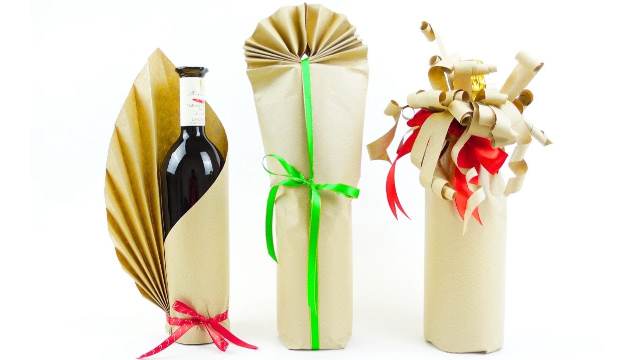 🍾 C&oacute;mo envolver una botella para regalo &iexcl;F&aacute;cil y r&aacute;pido!