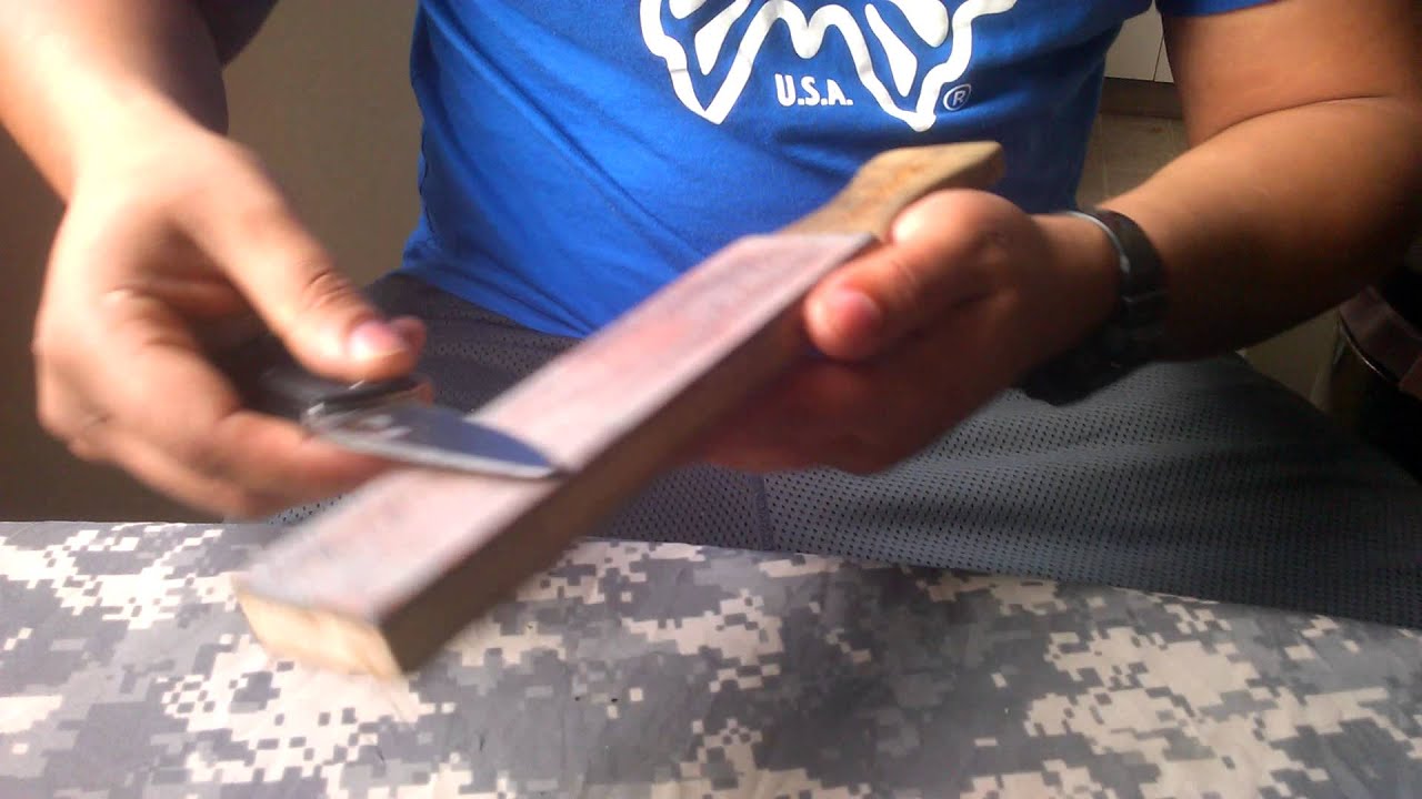 How to strop a knife with compound and  strop maintance