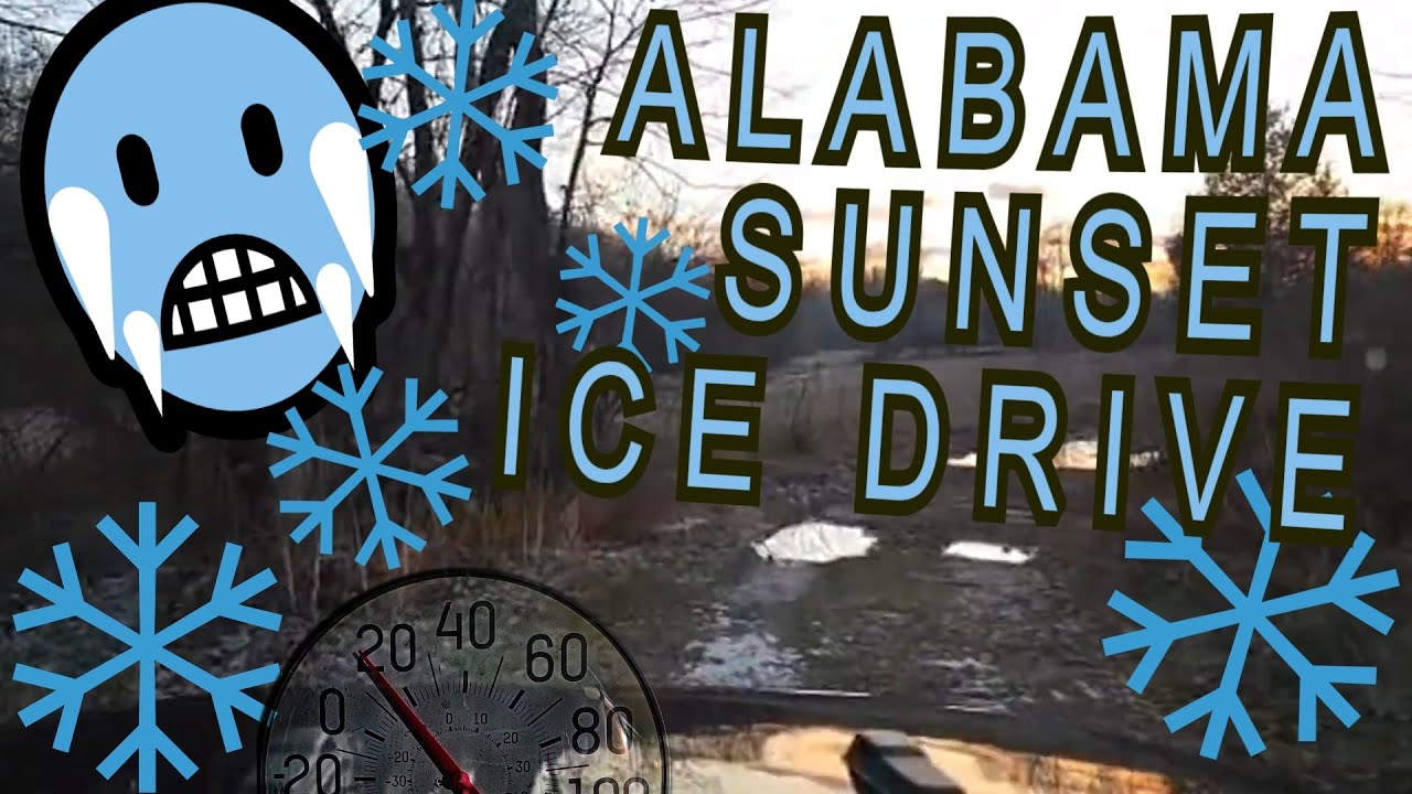 Sunset Live Drive: Exploring Post-Ice-Storm Roads in North Alabama