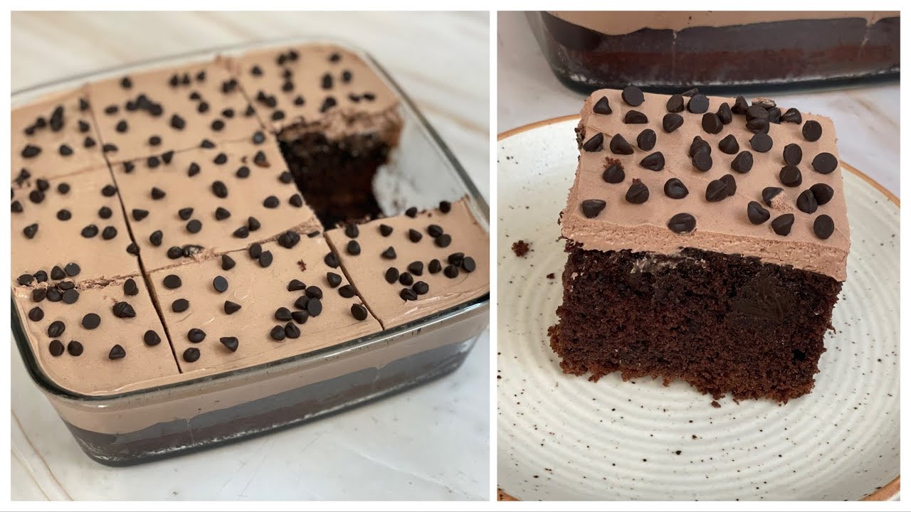 Chocolate Poke Cake In Kadai | No Eggs, No Oven Chocolate Truffle Cake Chocolate Cake | Truffle Cake