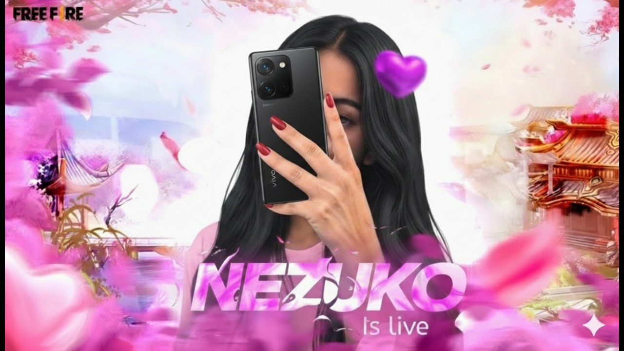 RANK PUSH ON LIVE Nezuko 99 ✨ Road To 1K Booyah! ❤  #freefirelive #shortfeed #nezukolive #fflive
