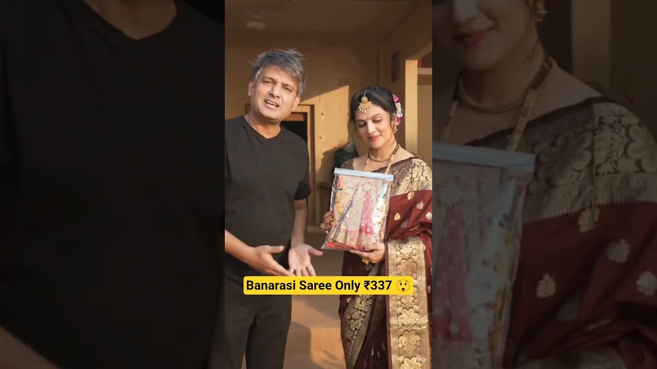 Banarasi Jacquard Silk Saree at Just ₹337 | Best Wedding & Festival Saree | Varanasi Village Review