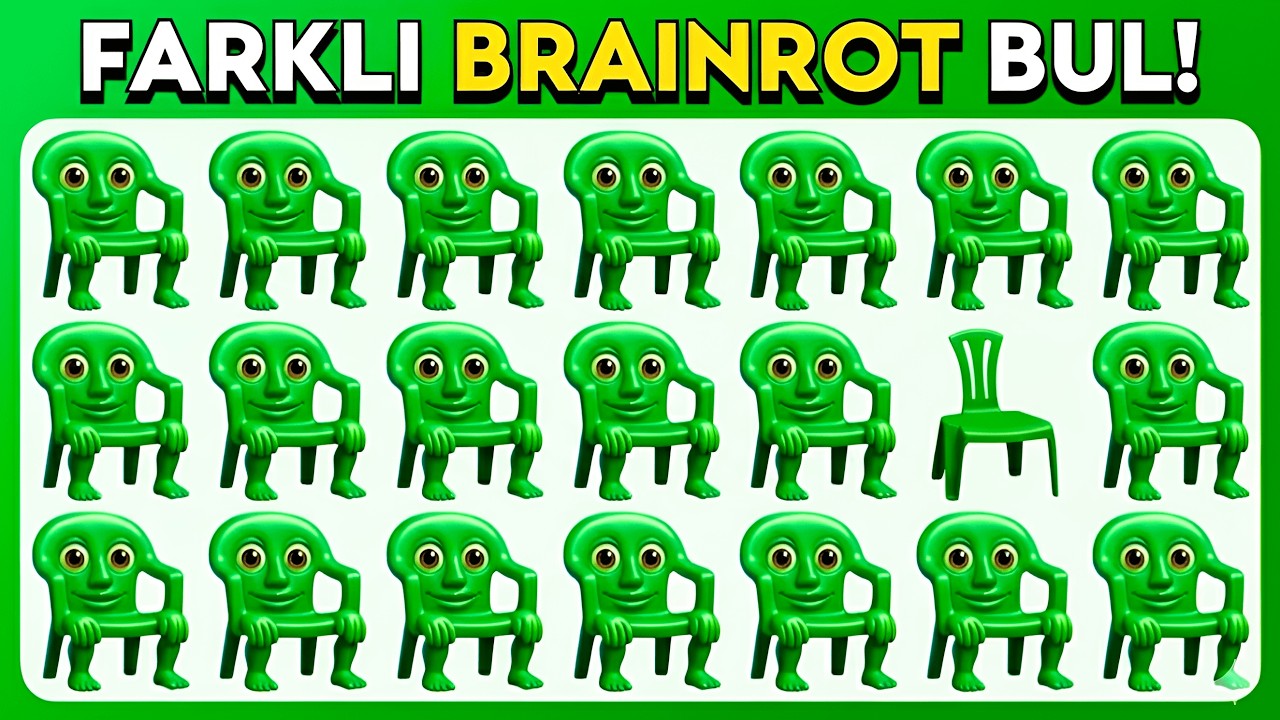 Farklı Olanı Bul &ndash; Brainrot Emoji Challenge 🧠🔍 | 35 Bulmaca I Akıl K&uuml;p&uuml; Quiz