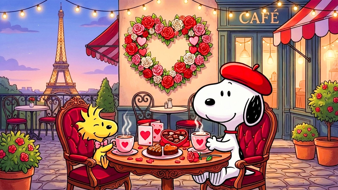 Sweet Valentine Jazz with Snoopy 💖 | Sweet Love Songs 💞 Chill Romantic Music for Relaxing Moments