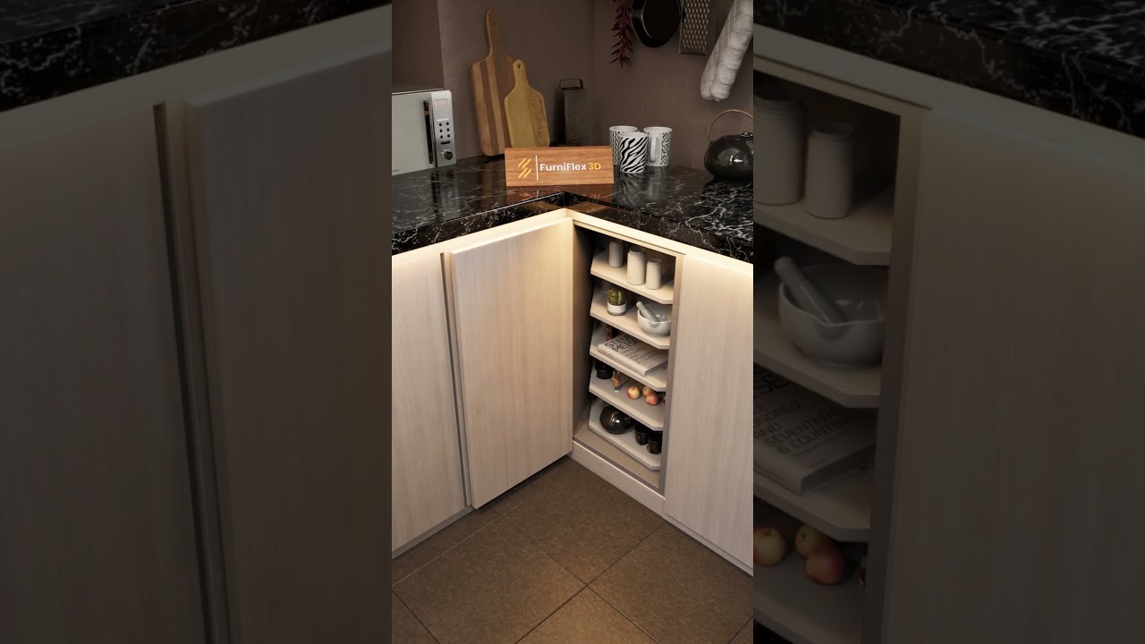 The Creative Rotating Cabinet in Kitchen
