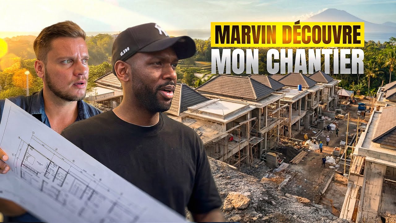 Marvin Ndiaye visite mon chantier de villas à Bali