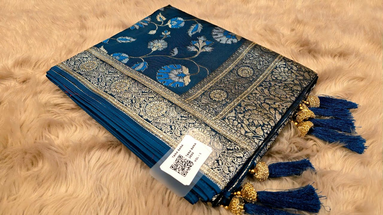 latest design pure indian tana bana saree, tana bana saree price, trending saree, mh jewel pro 