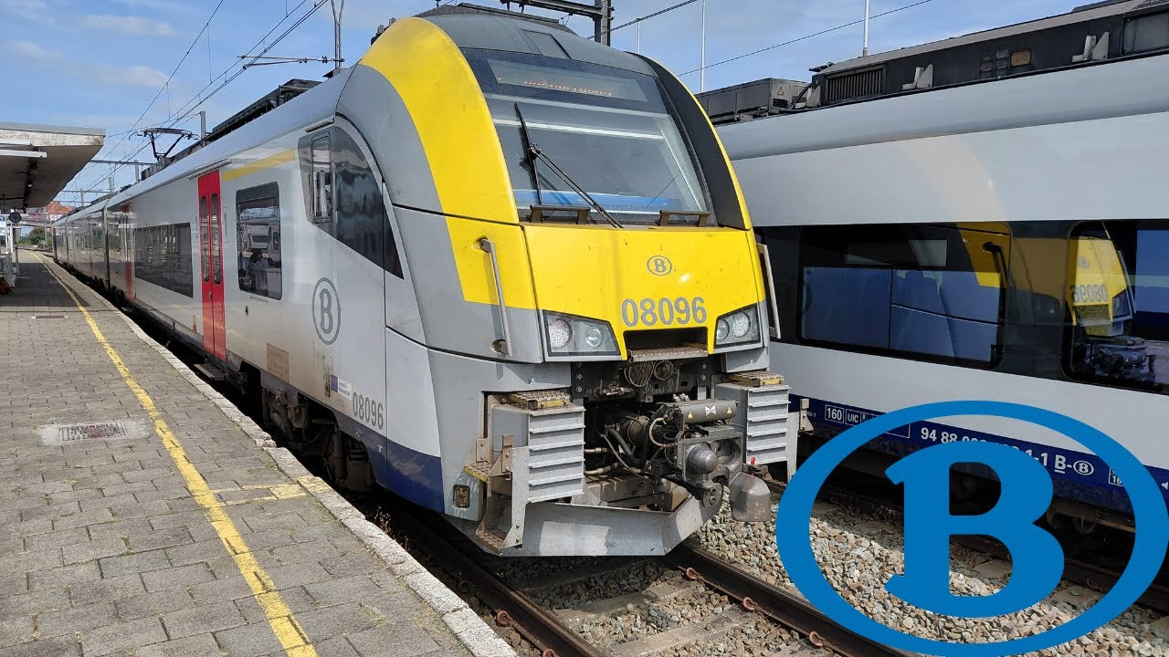 (Sncb) Voyage complet Train S6 1563 Denderleeuw à Grammont Desiro ML AM08 n°08096.