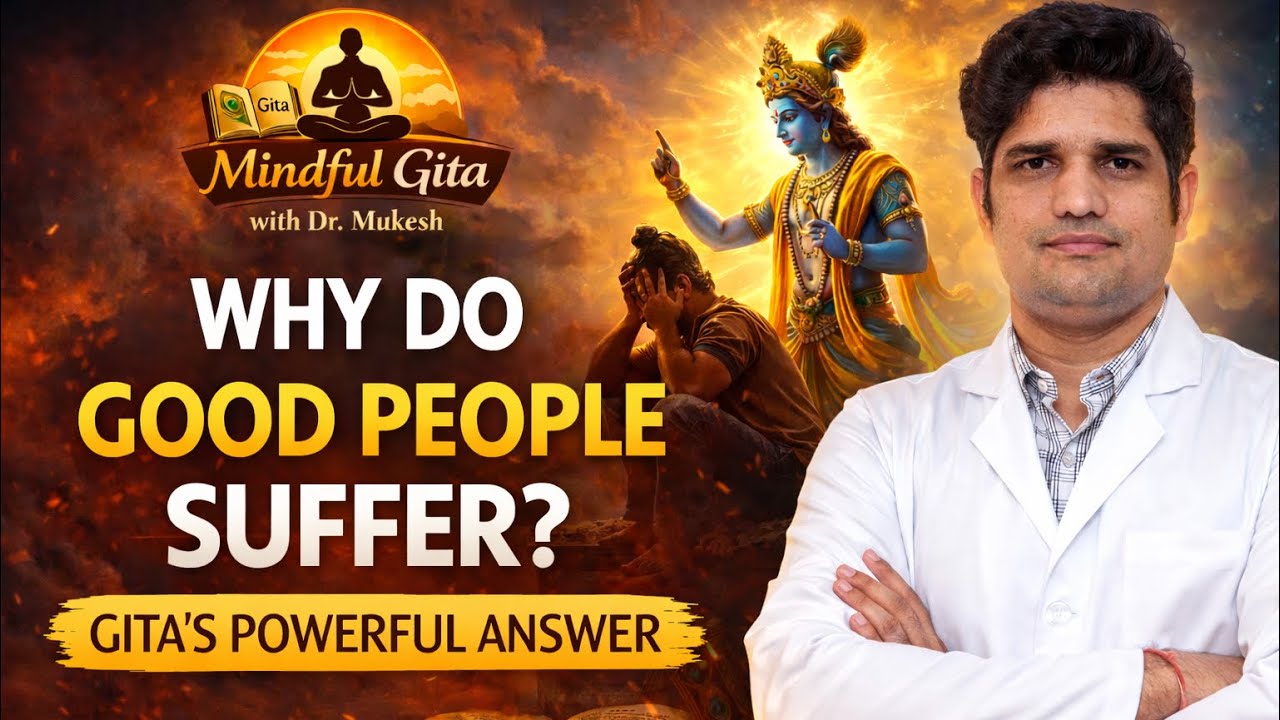 Why do Good people suffer? Gita’s powerful answer. Mindful Gita Ep 04 MindfulGita#BhagavadGita#karma