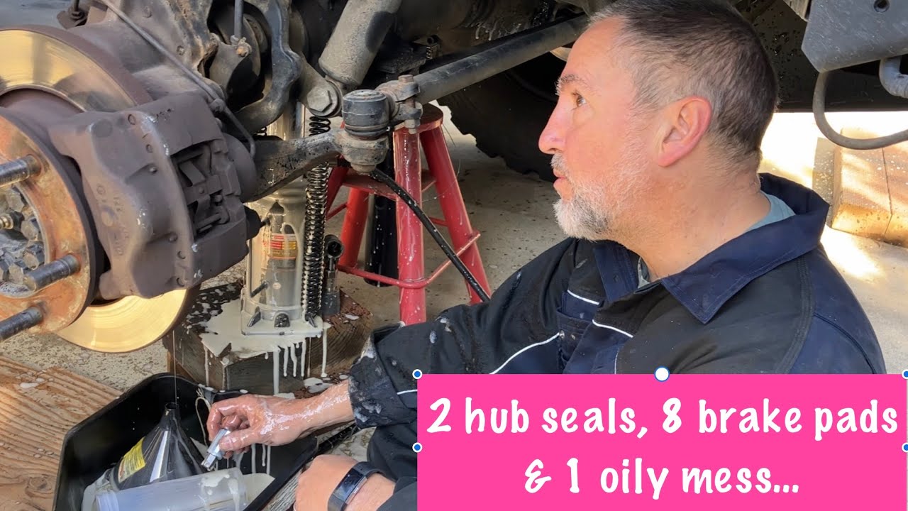 2 hub seals, 8 brake pads and 1 oily mess…  (one for Mog enthusiasts!)